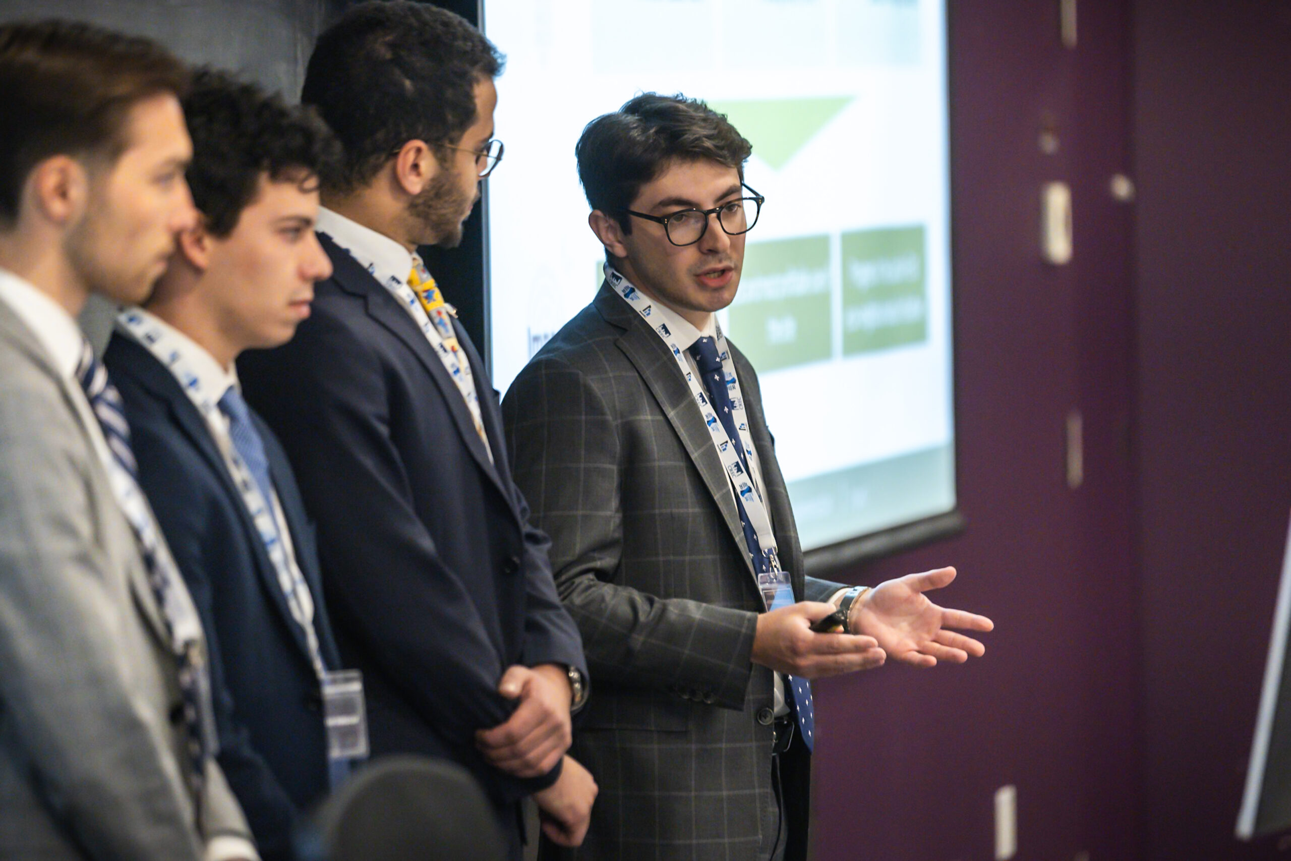 Students participating in CREC’s Real Estate Games, a case competition in collaboration with HEC, McGill, and Université Laval.